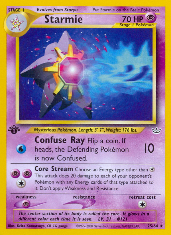 Starmie (25 64) [Neo Revelation 1st Edition] For Cheap