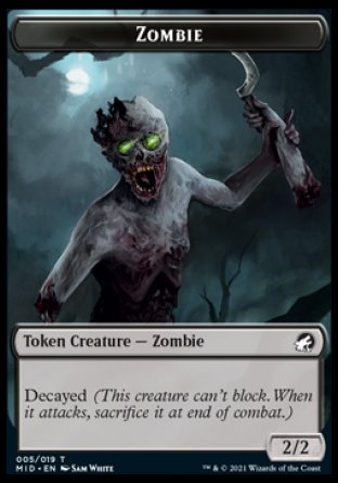 Zombie Token (005) [Innistrad: Midnight Hunt Tokens] Supply