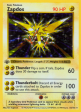 Zapdos (16 102) (Shadowless) [Base Set 1st Edition] For Sale