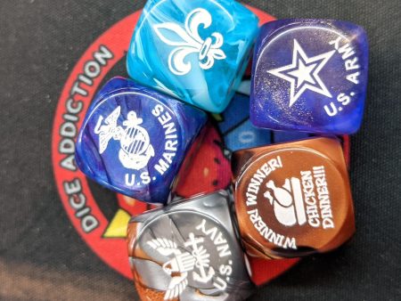 Custom Engraved 16mm D6 Dice Assorted Sale