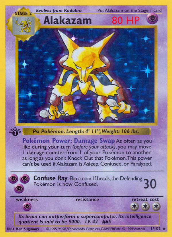 Alakazam (1 102) (Shadowless) [Base Set 1st Edition] For Cheap