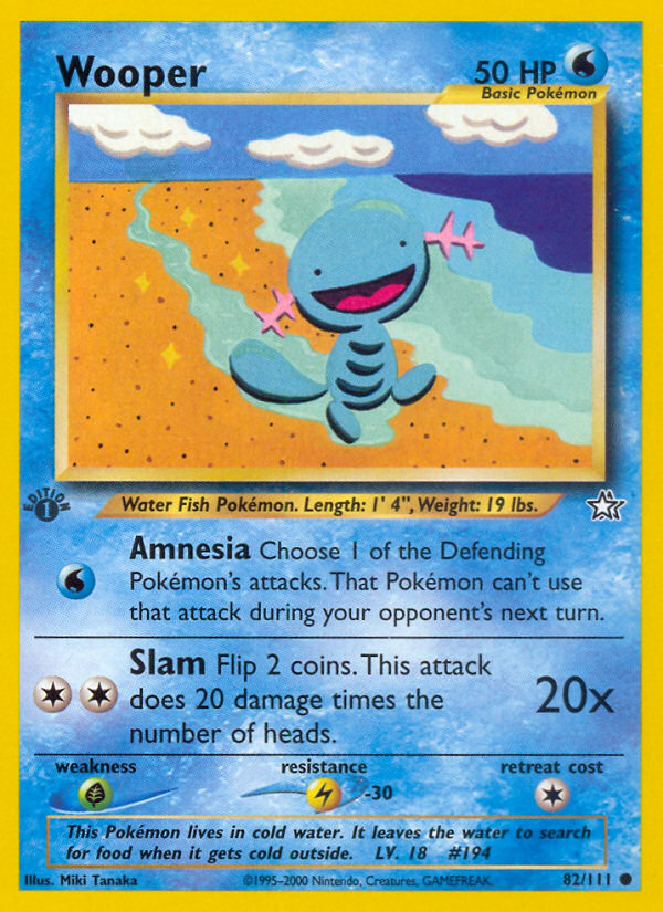 Wooper (82 111) [Neo Genesis 1st Edition] Hot on Sale