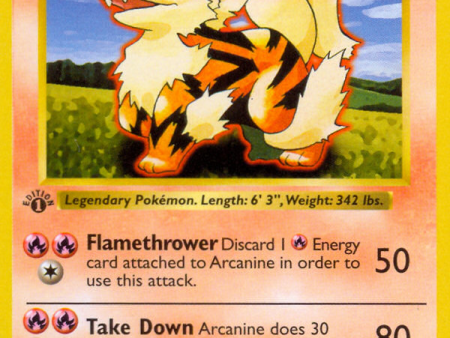 Arcanine (23 102) (Shadowless) [Base Set 1st Edition] Sale