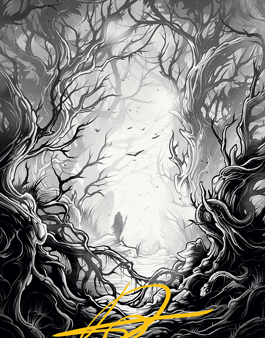 Forest 1 Art Card (Gold-Stamped Signature) [Innistrad: Midnight Hunt Art Series] Online now