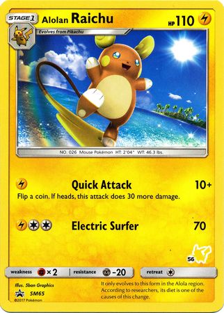 Alolan Raichu (SM65) (Pikachu Stamp #56) [Battle Academy 2020] on Sale